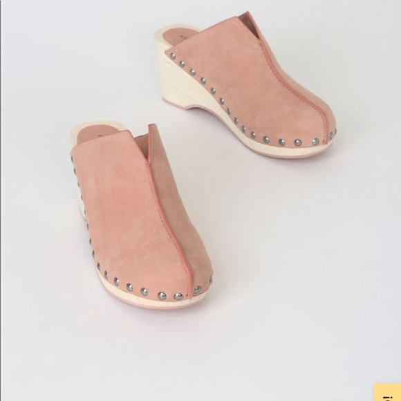 Jhett Peachy Pink Suede Leather Clogs kelsi - Picture 2 of 5